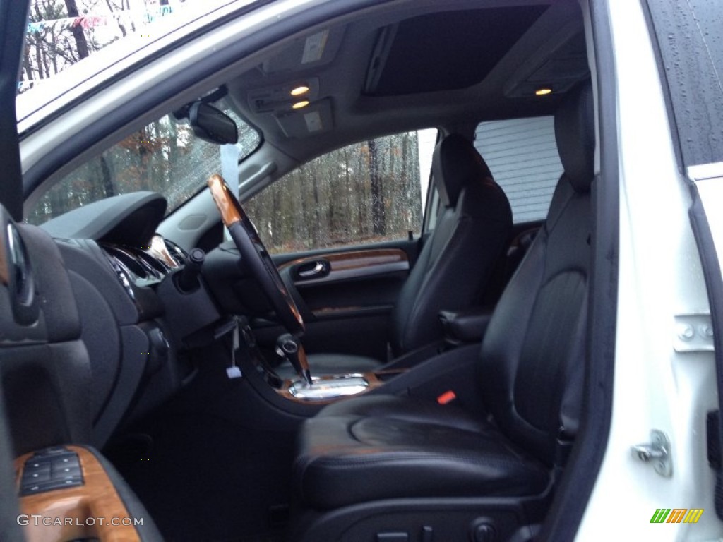 2009 Enclave CXL AWD - White Diamond Tricoat / Ebony Black/Ebony photo #28