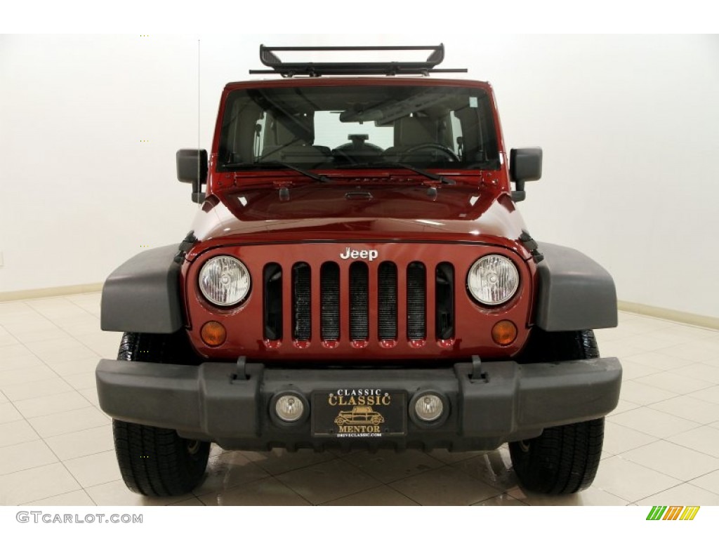 2008 Wrangler Unlimited X 4x4 - Red Rock Crystal Pearl / Dark Slate Gray/Med Slate Gray photo #2