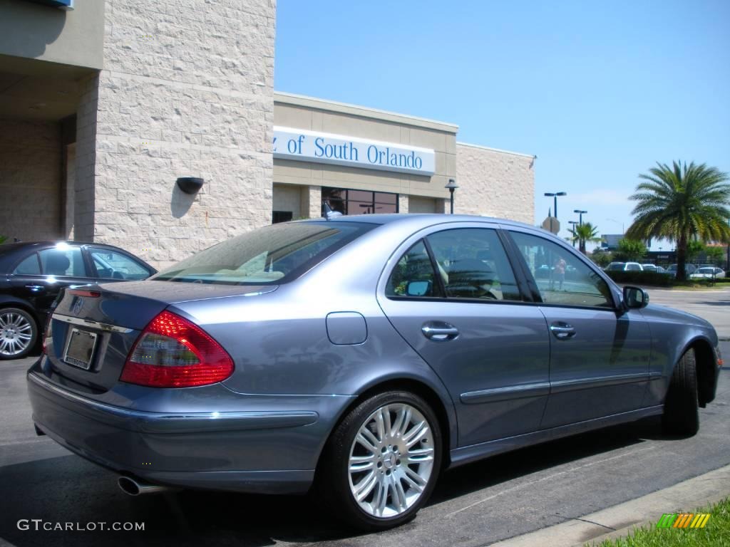2007 E 350 Sedan - Platinum Blue Metallic / Cashmere photo #6