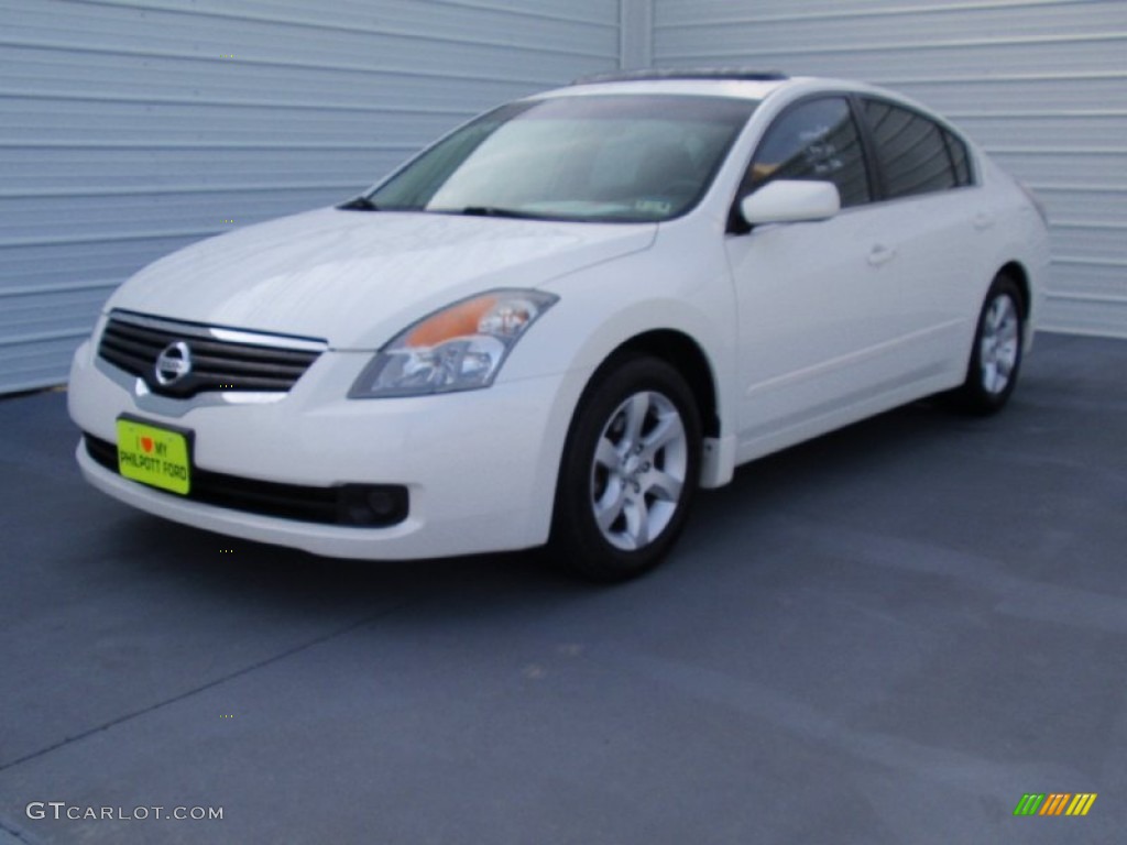 2008 Altima 2.5 S - Winter Frost Pearl / Blond photo #7
