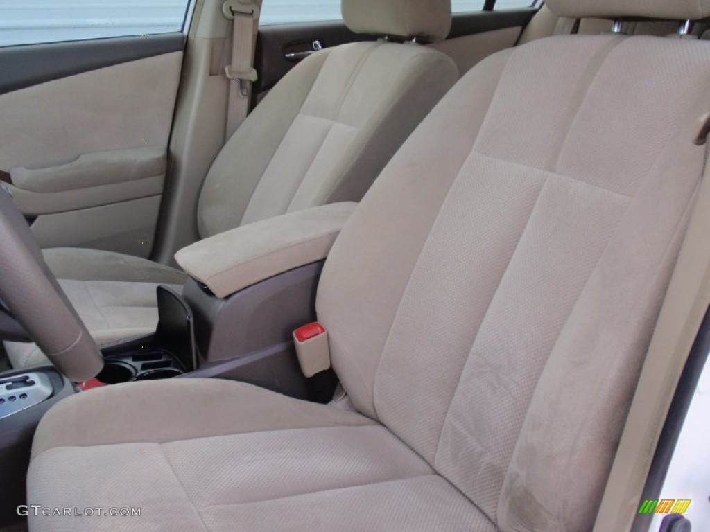 2008 Altima 2.5 S - Winter Frost Pearl / Blond photo #35