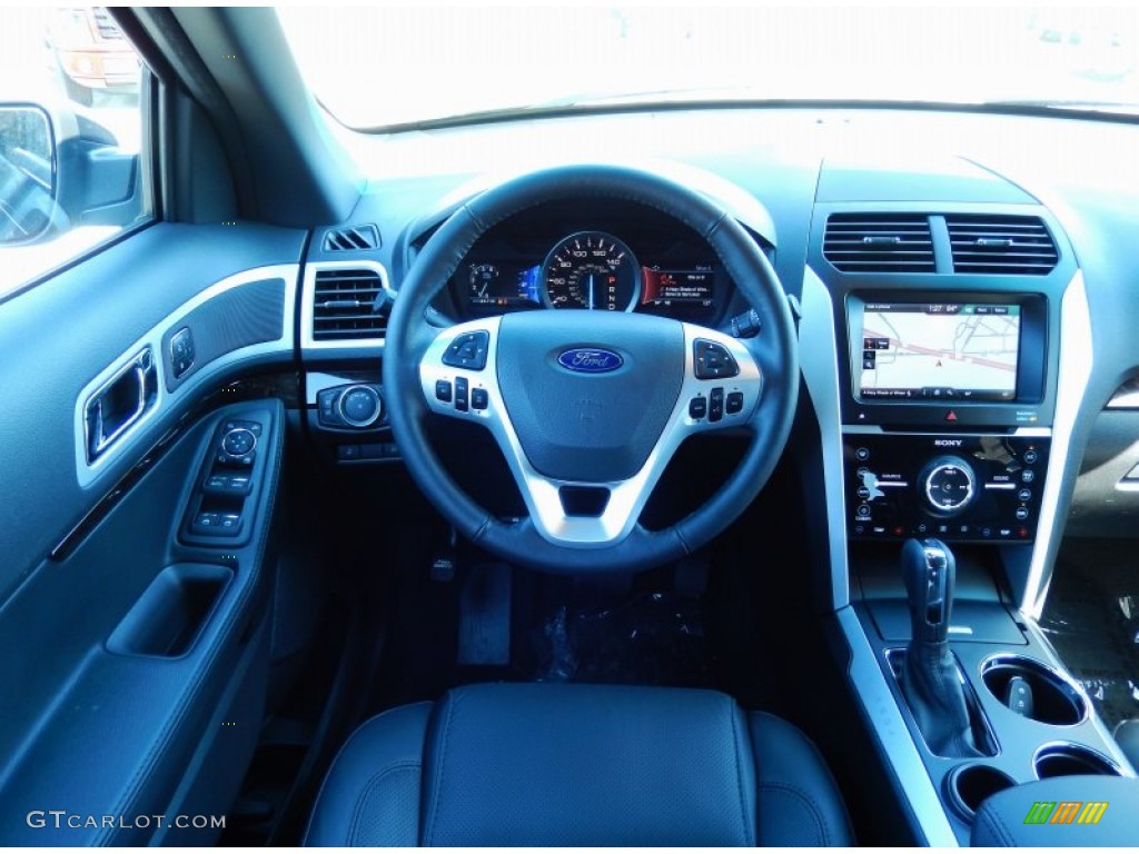 2014 Ford Explorer Limited 2.0L EcoBoost Charcoal Black Dashboard Photo #90351681