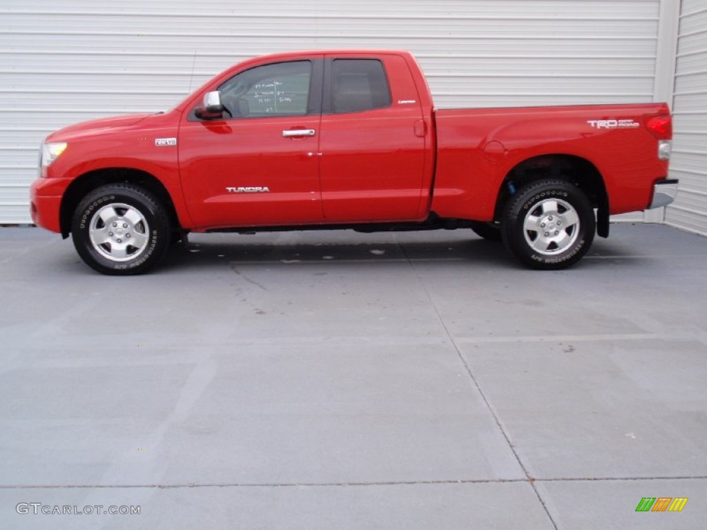 2007 Tundra Limited Double Cab 4x4 - Radiant Red / Graphite Gray photo #5