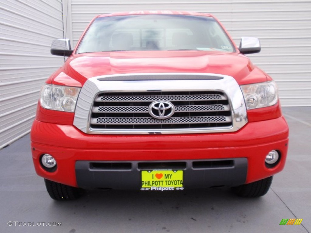 2007 Tundra Limited Double Cab 4x4 - Radiant Red / Graphite Gray photo #7