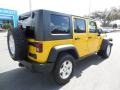 2008 Detonator Yellow Jeep Wrangler Unlimited Rubicon 4x4  photo #9