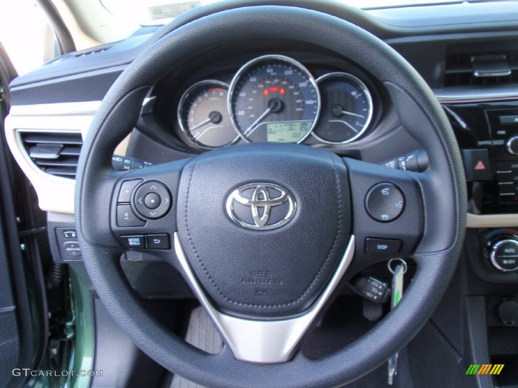 2014 Toyota Corolla LE Ivory Steering Wheel Photo #90358750