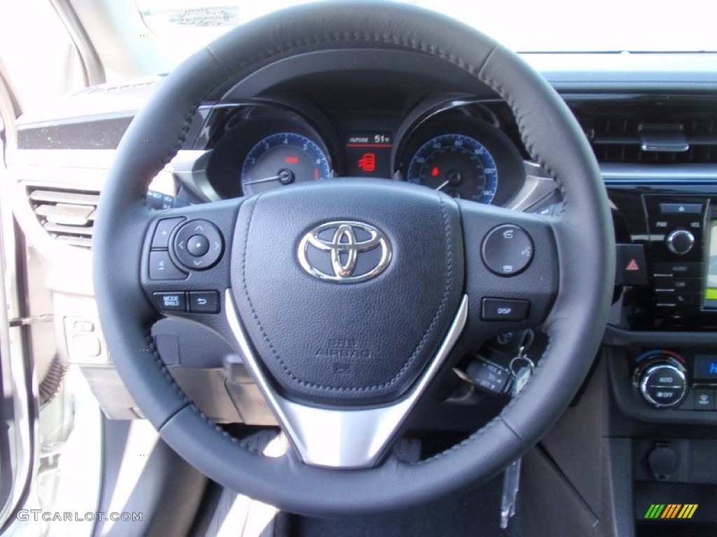 2014 Toyota Corolla S Steel Blue Steering Wheel Photo #90359509