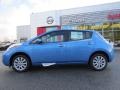 2014 Blue Ocean Nissan LEAF S  photo #2