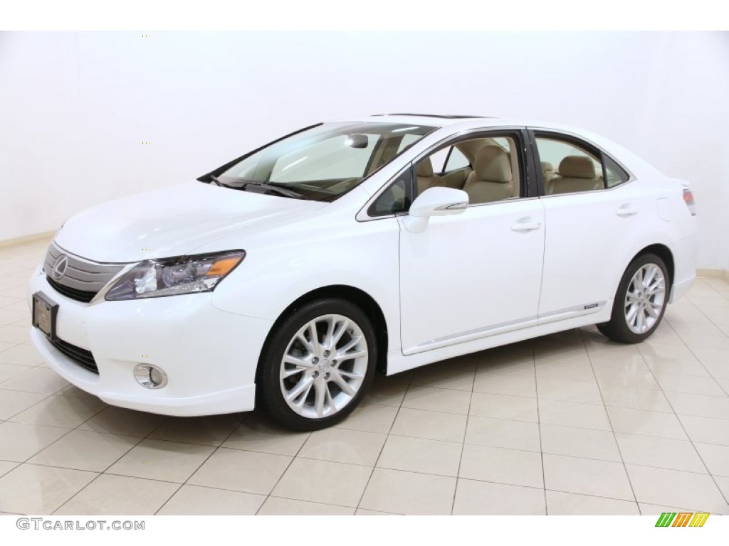 2010 HS 250h Hybrid Premium - Starfire White Pearl / Parchment photo #3
