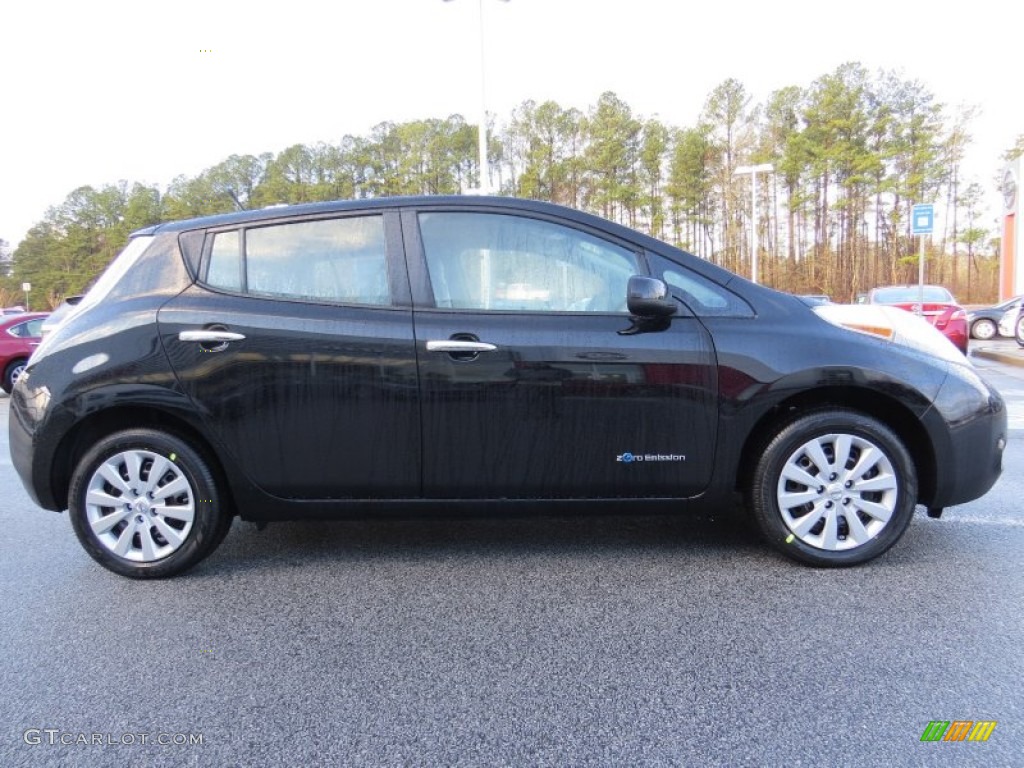 Super Black 2014 Nissan LEAF S Exterior Photo #90363472