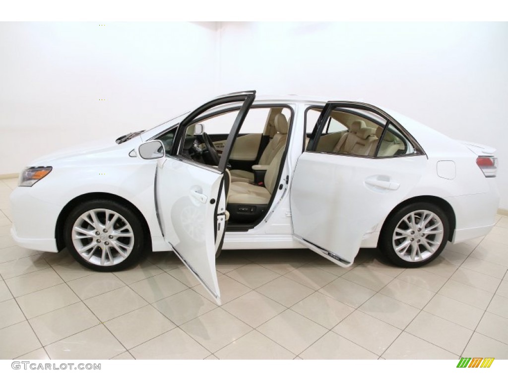 2010 HS 250h Hybrid Premium - Starfire White Pearl / Parchment photo #5