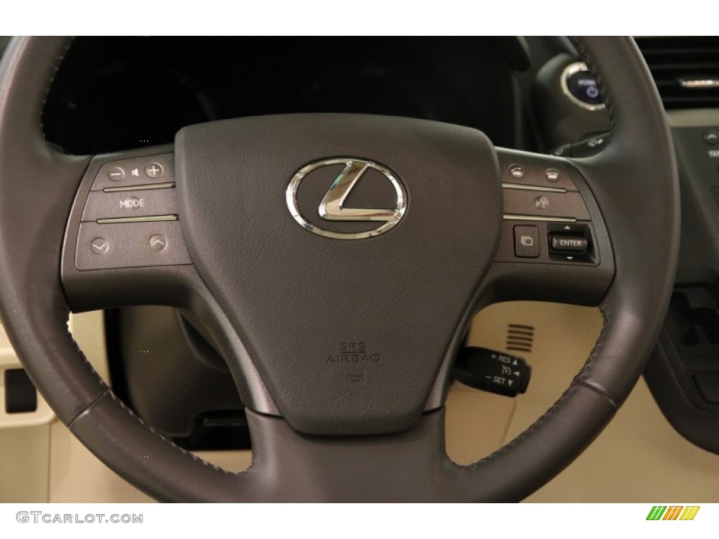 2010 Lexus HS 250h Hybrid Premium Parchment Steering Wheel Photo #90363607