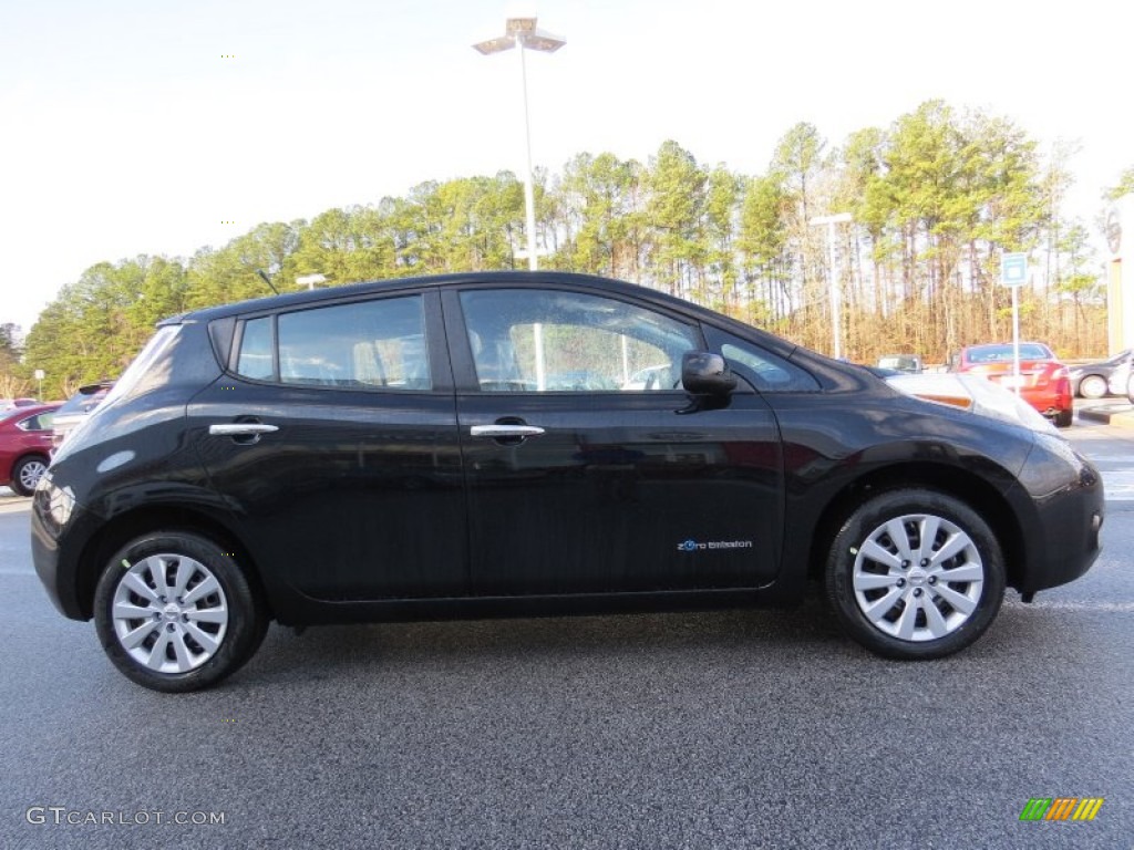 Super Black 2014 Nissan LEAF S Exterior Photo #90363805