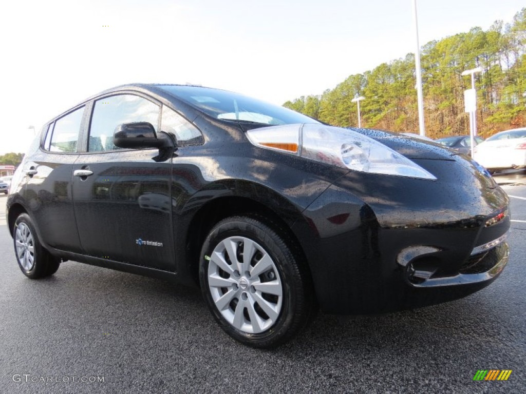 Super Black 2014 Nissan LEAF S Exterior Photo #90363823
