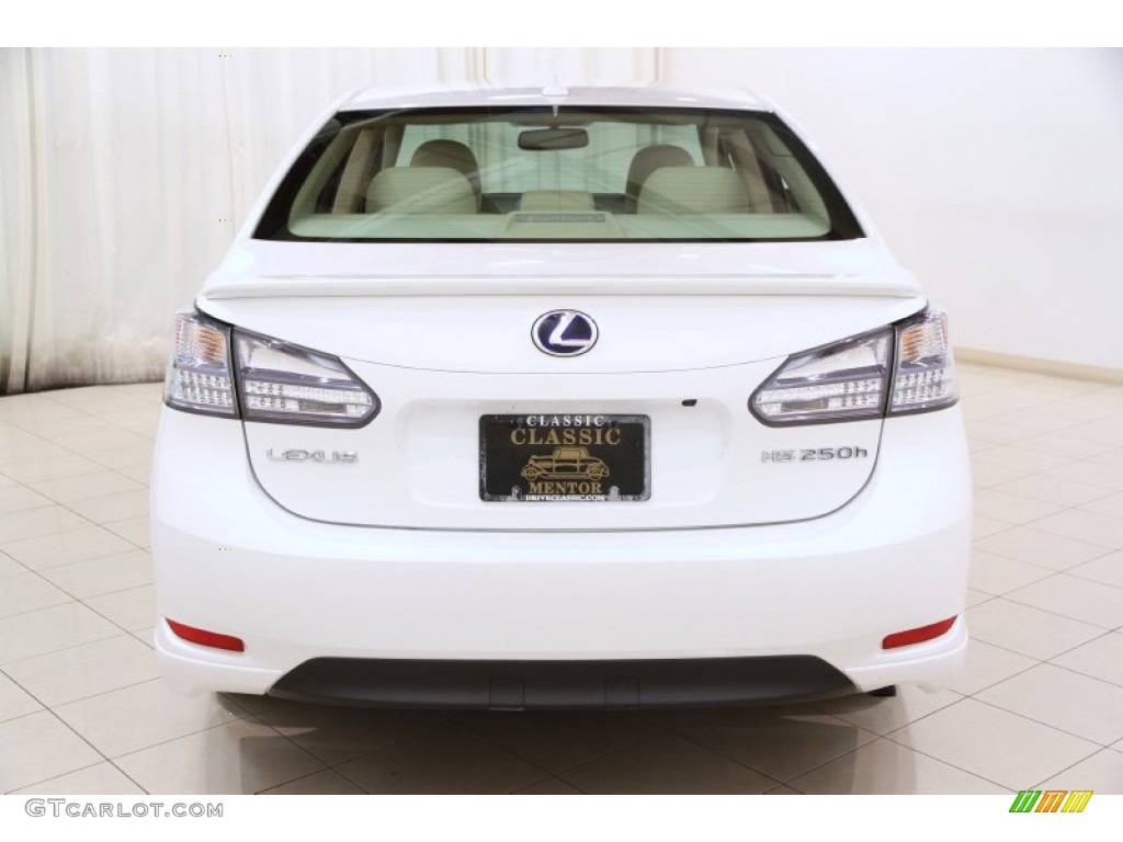 2010 HS 250h Hybrid Premium - Starfire White Pearl / Parchment photo #66