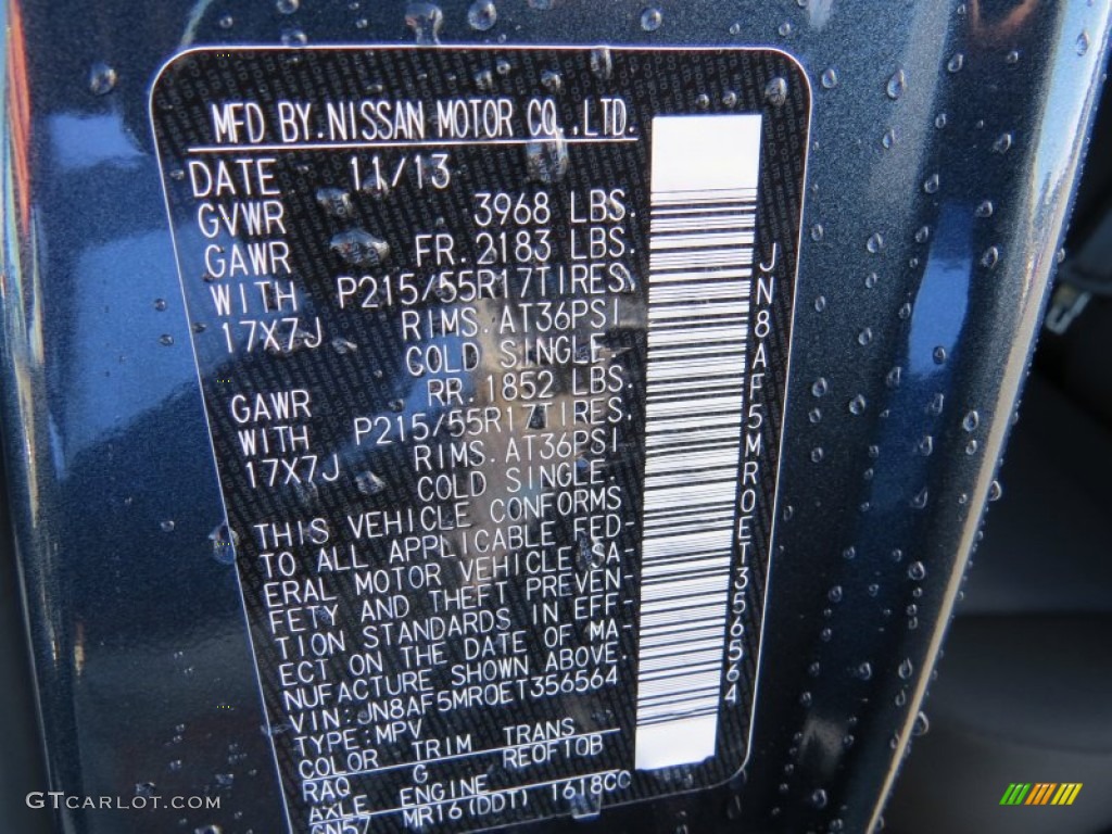 2014 Nissan Juke S Color Code Photos