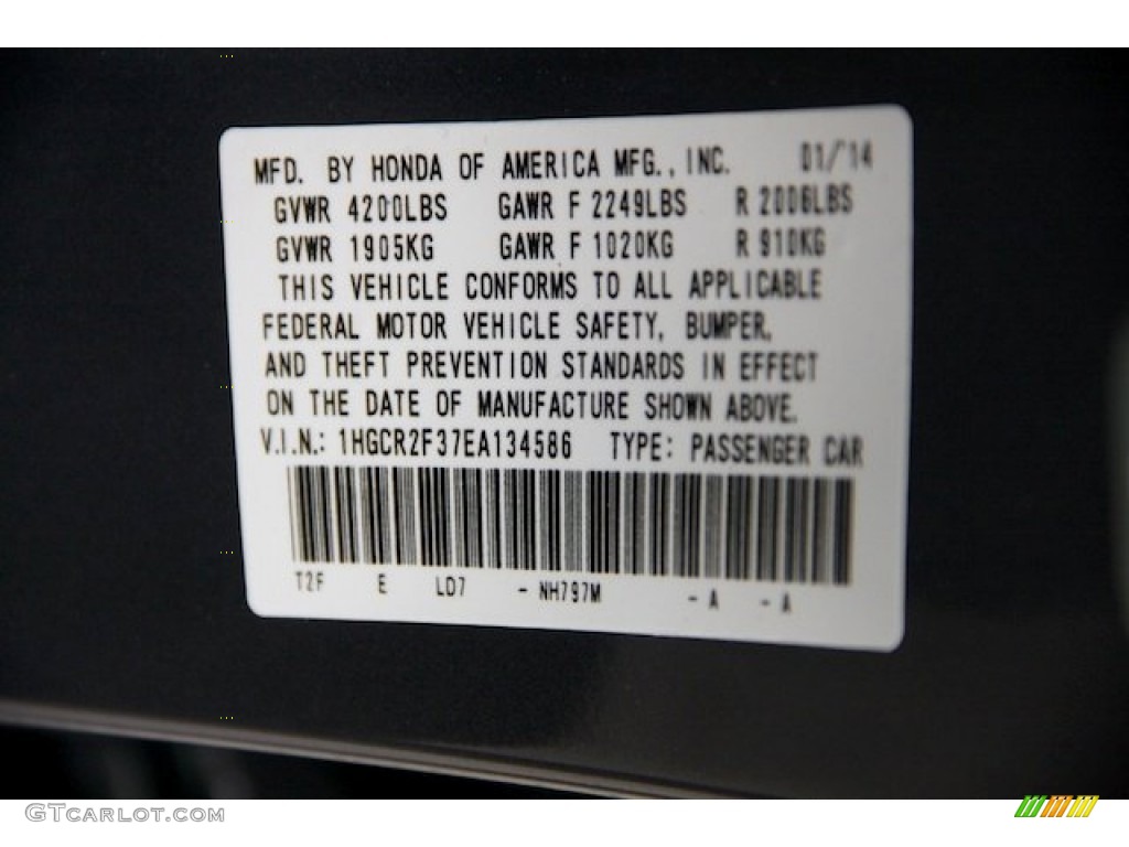 2014 Accord LX Sedan - Modern Steel Metallic / Black photo #20