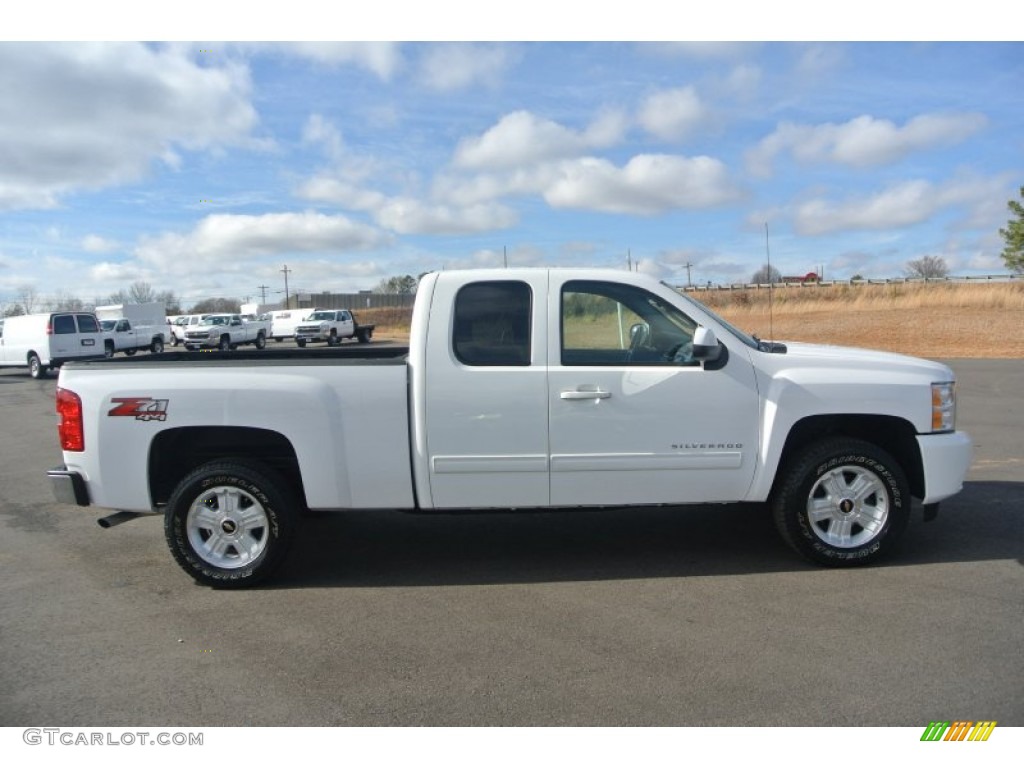 2011 Silverado 1500 LTZ Extended Cab 4x4 - Summit White / Dark Cashmere/Light Cashmere photo #7