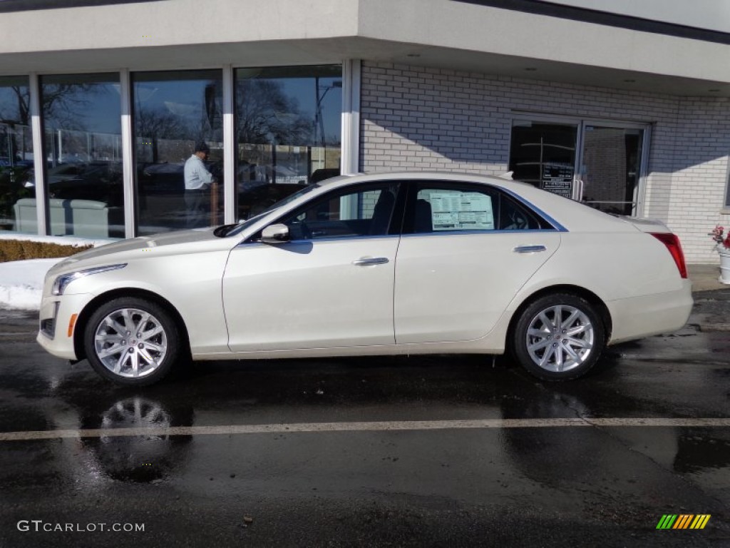 White Diamond Tricoat 2014 Cadillac CTS Sedan Exterior Photo #90370096
