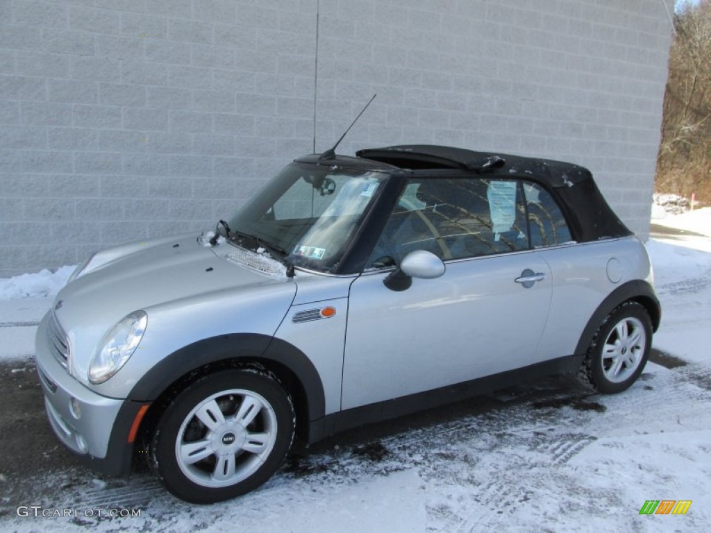 2005 Cooper Convertible - Pure Silver Metallic / Space Grey/Panther Black photo #1
