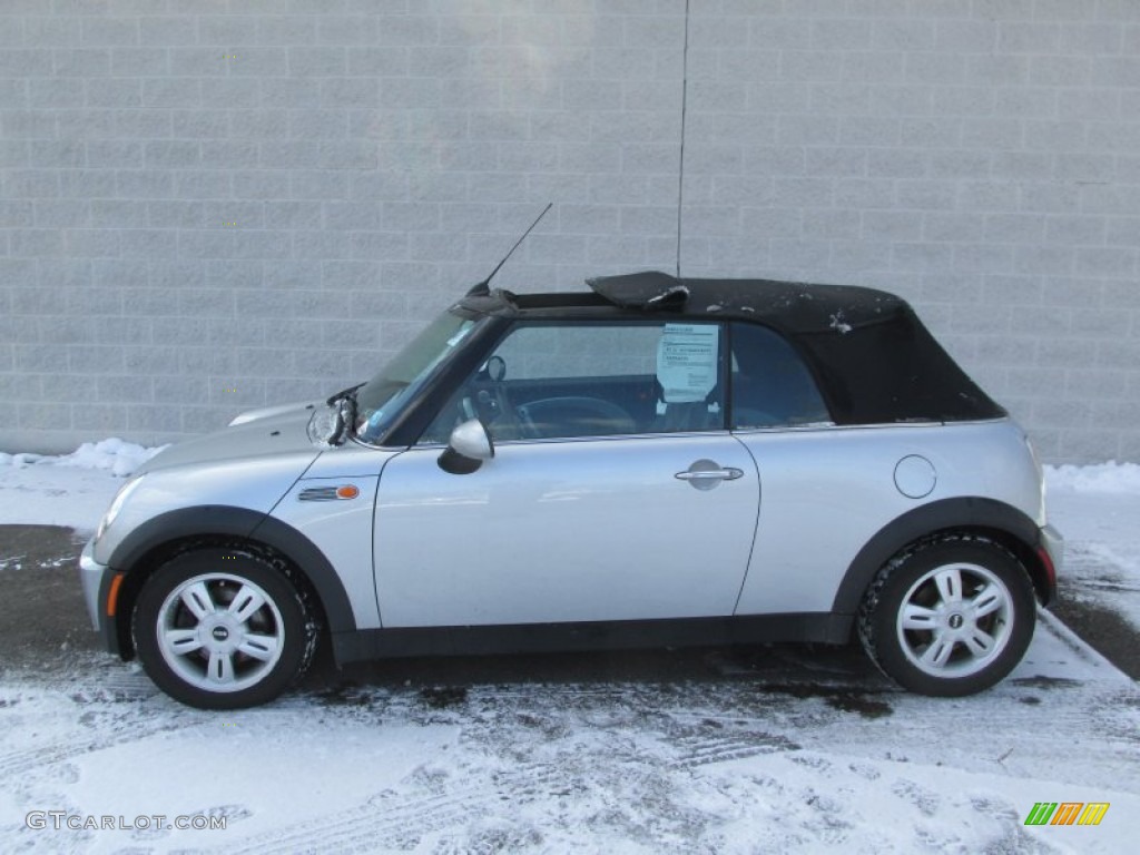 2005 Cooper Convertible - Pure Silver Metallic / Space Grey/Panther Black photo #2