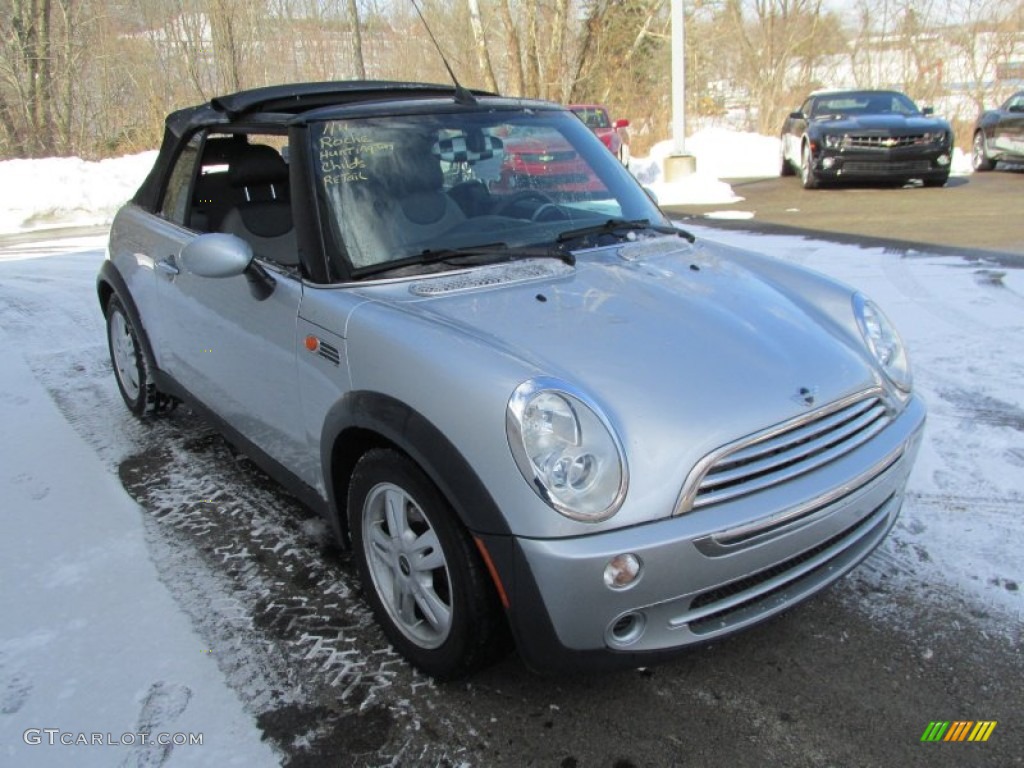 2005 Cooper Convertible - Pure Silver Metallic / Space Grey/Panther Black photo #7