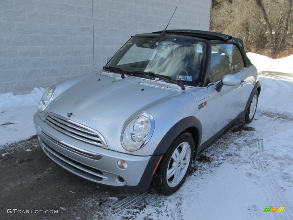 2005 Cooper Convertible - Pure Silver Metallic / Space Grey/Panther Black photo #9