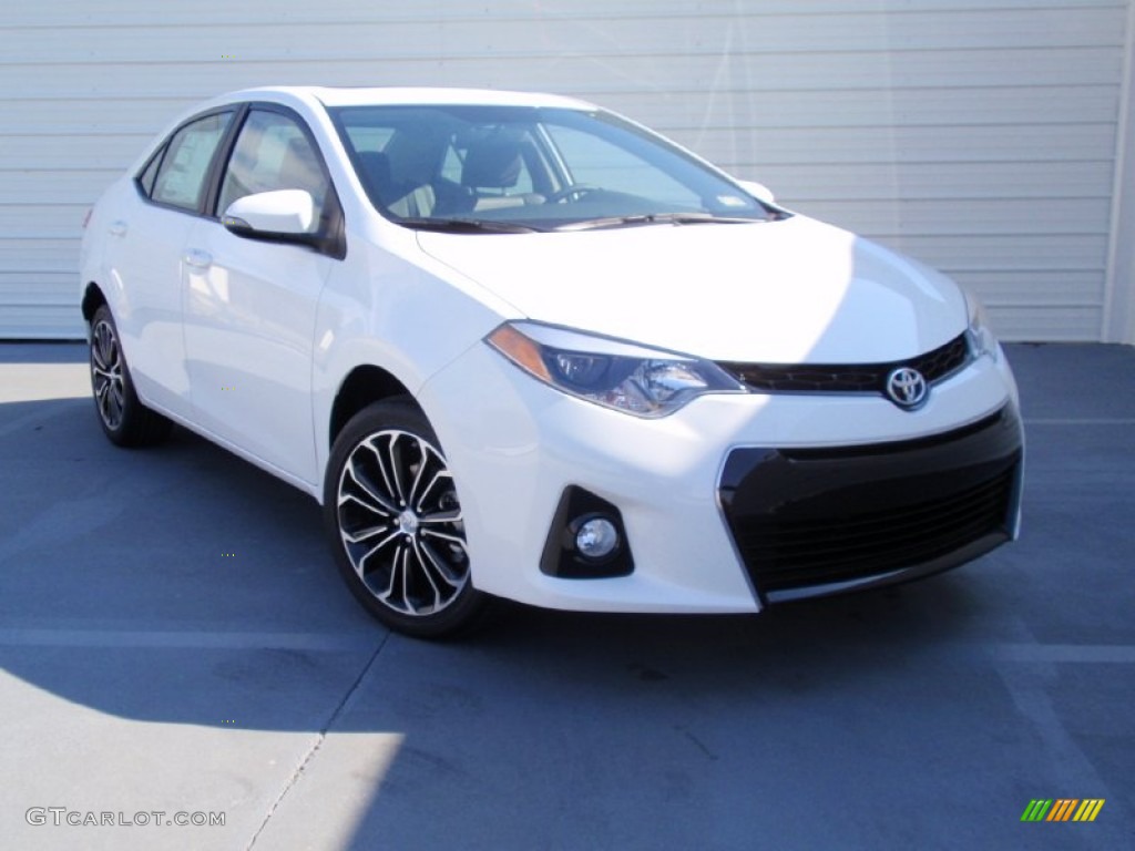 2014 Corolla S - Super White / Black photo #1