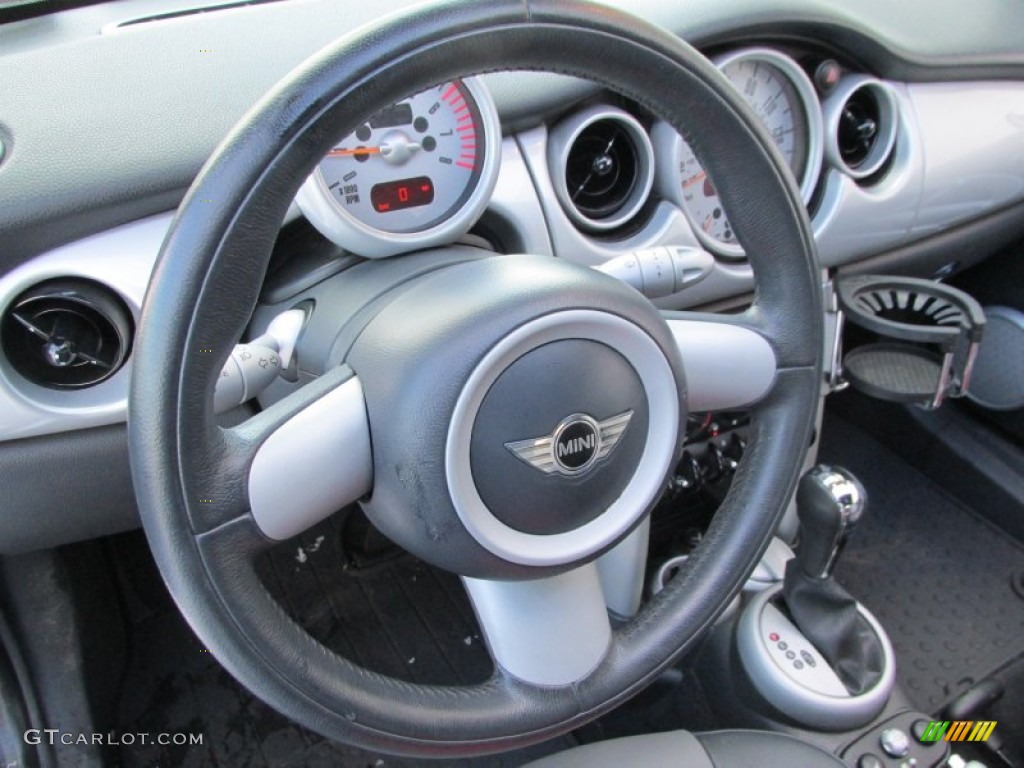 2005 Cooper Convertible - Pure Silver Metallic / Space Grey/Panther Black photo #14