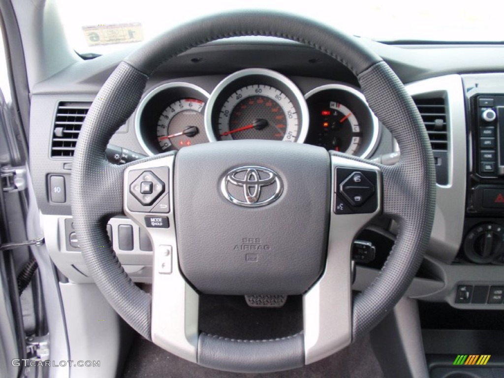 2014 Toyota Tacoma V6 Limited Prerunner Double Cab Graphite Steering Wheel Photo #90372272
