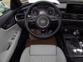 Lunar Silver Valcona Leather w/Honeycomb Stitching Dashboard Photo for 2014 Audi RS 7 #90373787