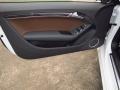 2014 Audi S5 Black/Chestnut Brown Interior Door Panel Photo