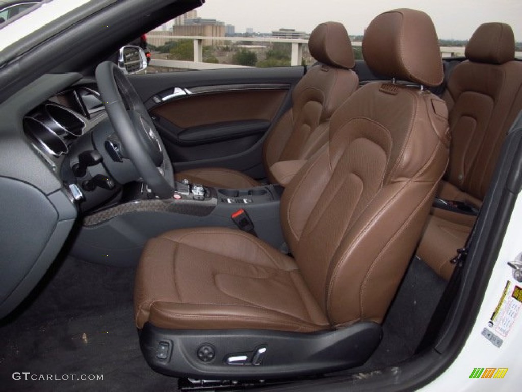 Black/Chestnut Brown Interior 2014 Audi S5 3.0T Prestige quattro Cabriolet Photo #90374321
