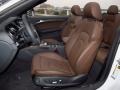 2014 Audi S5 Black/Chestnut Brown Interior Front Seat Photo