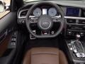 2014 Audi S5 Black/Chestnut Brown Interior Steering Wheel Photo