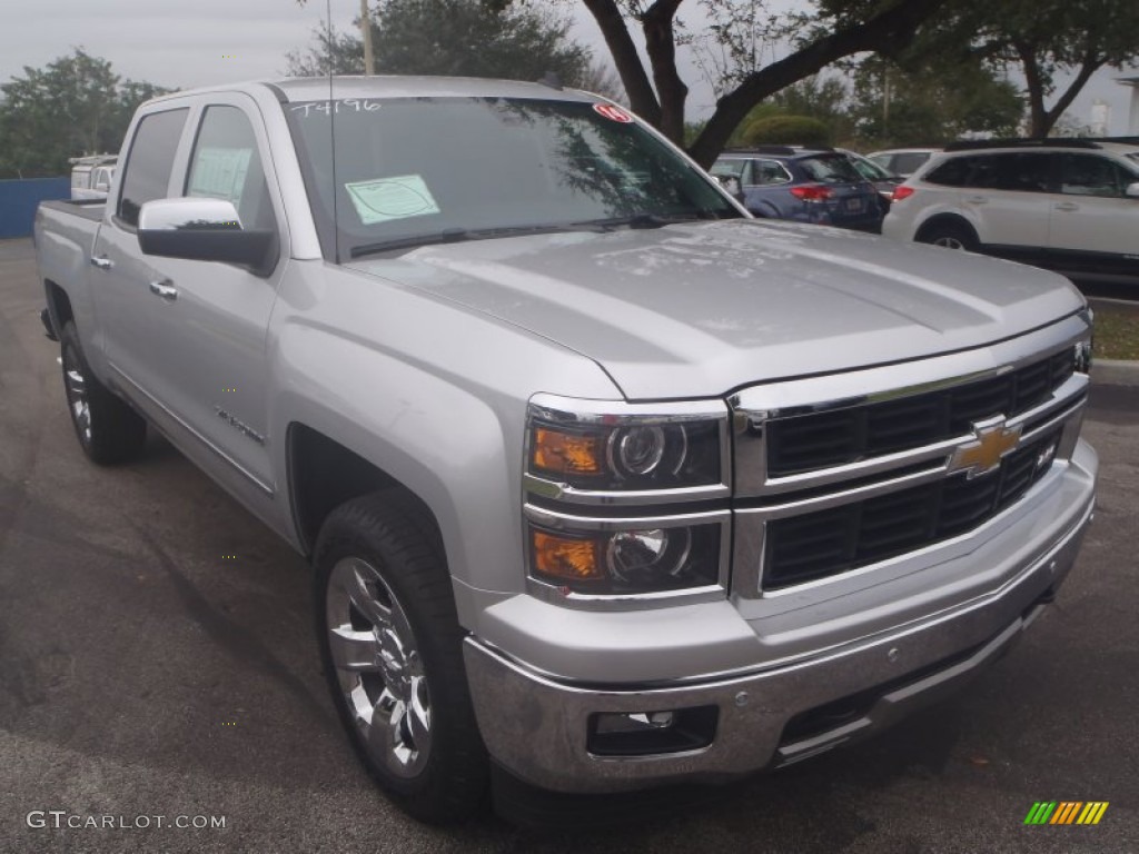 2014 Silverado 1500 LTZ Z71 Crew Cab 4x4 - Silver Ice Metallic / Jet Black photo #1