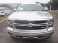 2014 Silver Ice Metallic Chevrolet Silverado 1500 LTZ Z71 Crew Cab 4x4  photo #2