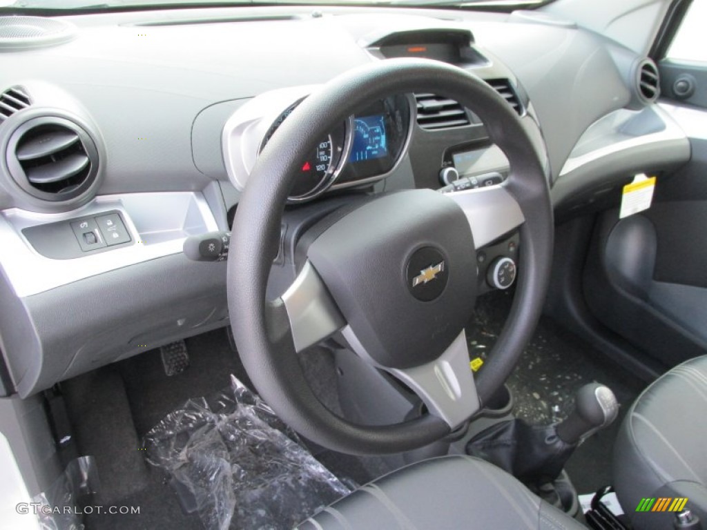 2014 Chevrolet Spark LS Silver/Silver Steering Wheel Photo #90375242