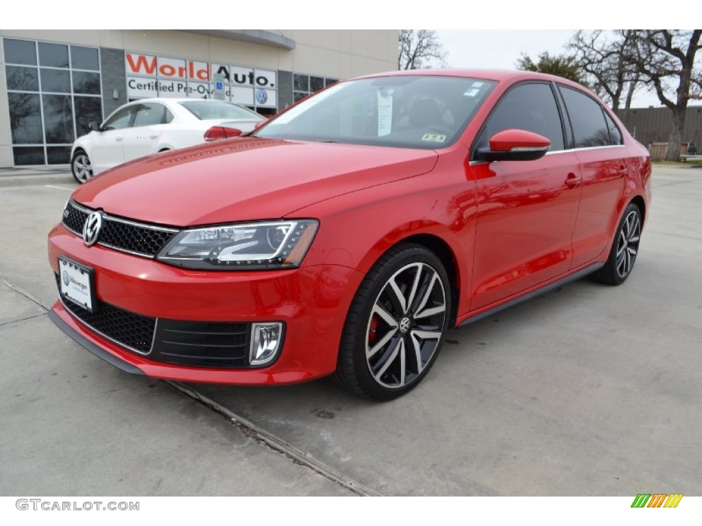 2013 Jetta GLI Autobahn - Tornado Red / Titan Black photo #1