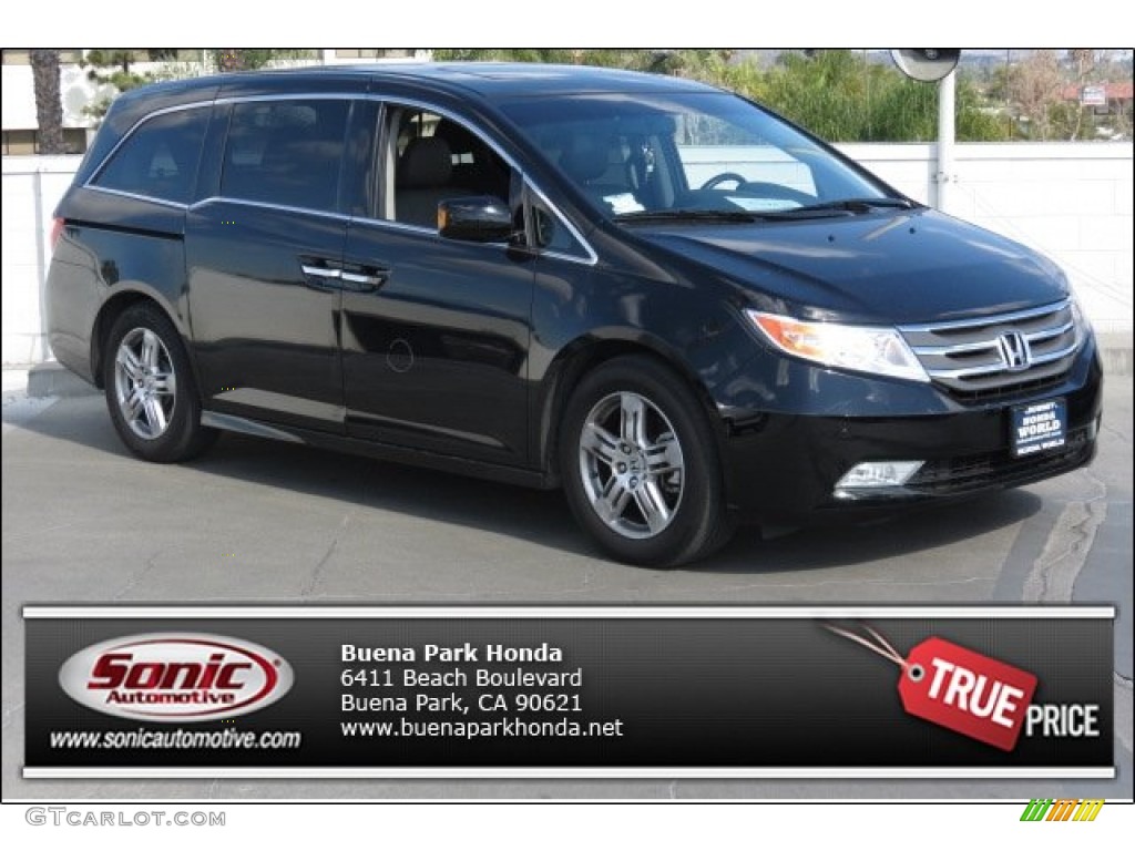 2012 Odyssey Touring - Crystal Black Pearl / Gray photo #1