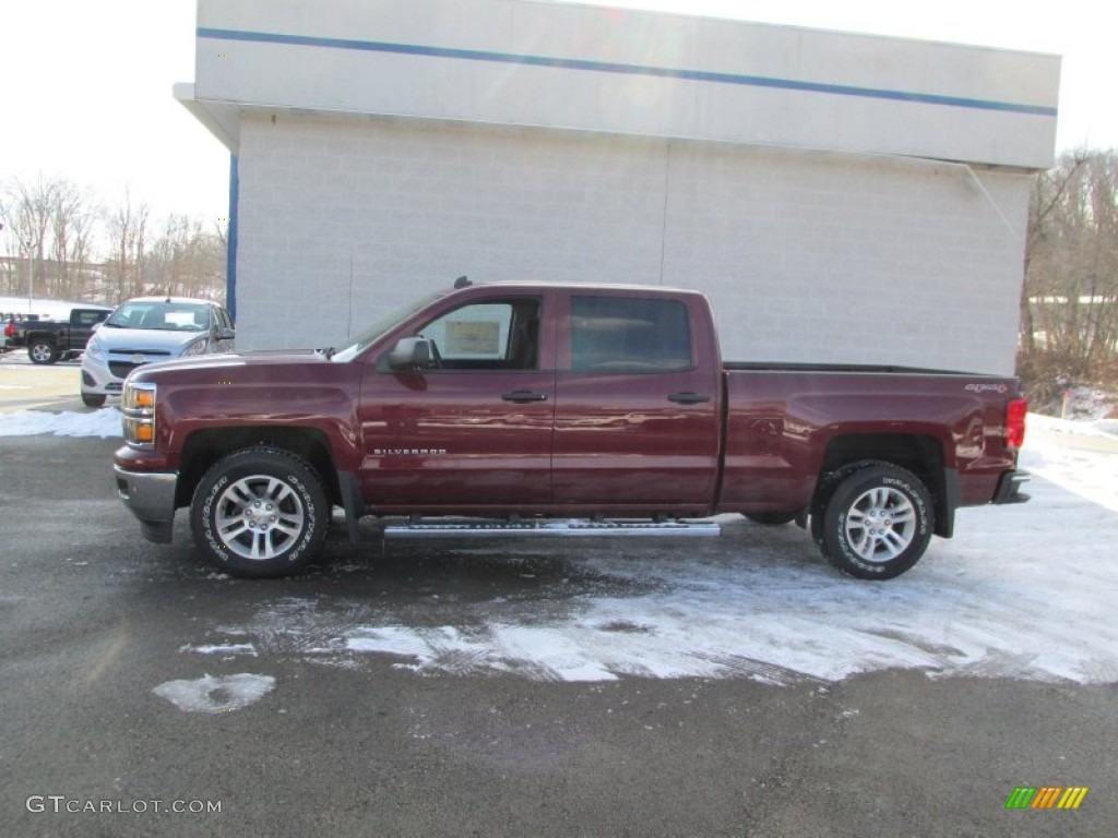 2014 Silverado 1500 LT Crew Cab 4x4 - Deep Ruby Metallic / Jet Black photo #2