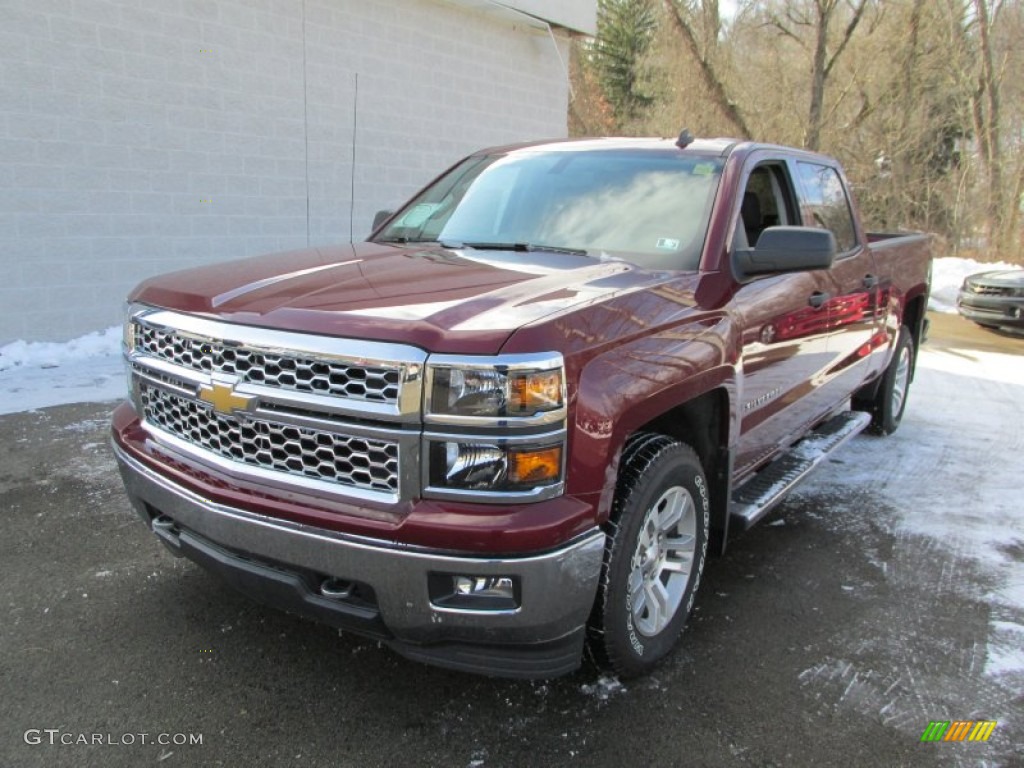 2014 Silverado 1500 LT Crew Cab 4x4 - Deep Ruby Metallic / Jet Black photo #10