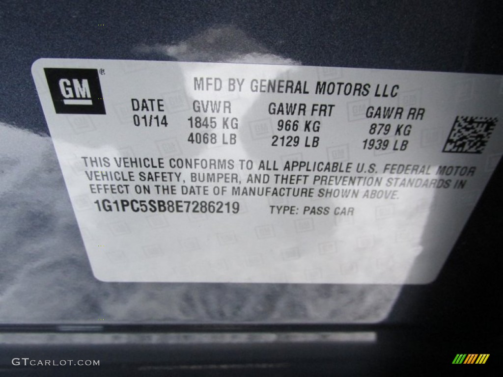 2014 Cruze LT - Atlantis Blue Metallic / Medium Titanium photo #19