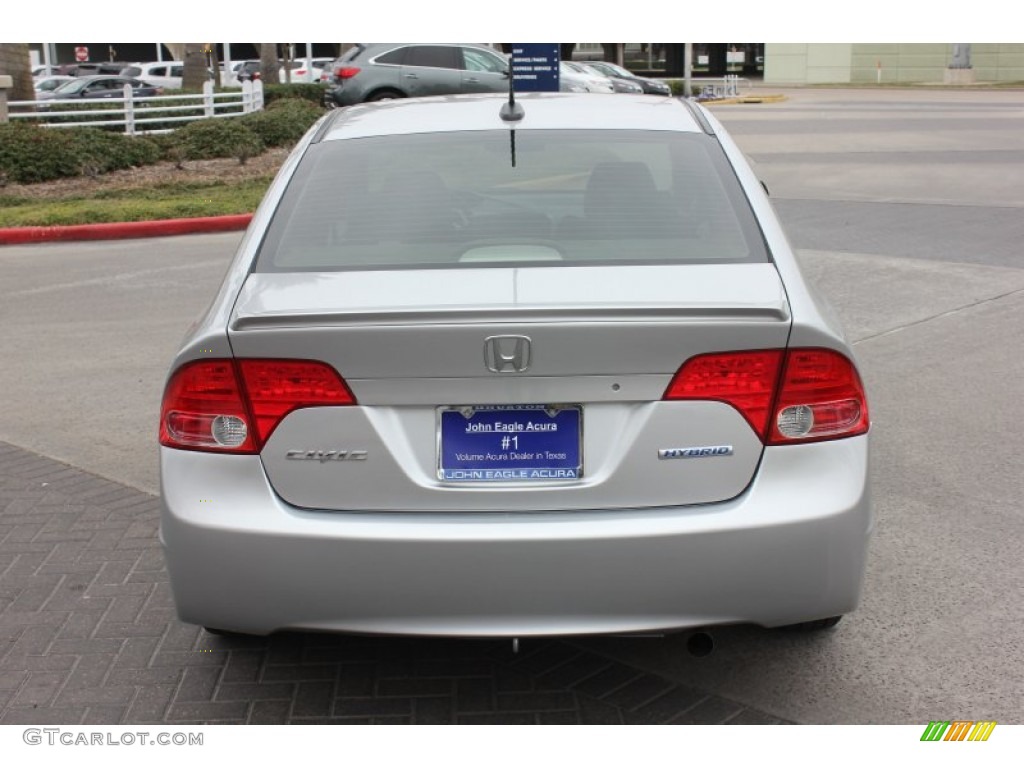 2007 Civic Hybrid Sedan - Alabaster Silver Metallic / Blue photo #4