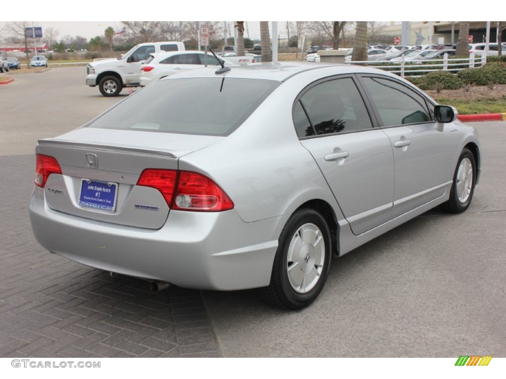 2007 Civic Hybrid Sedan - Alabaster Silver Metallic / Blue photo #7