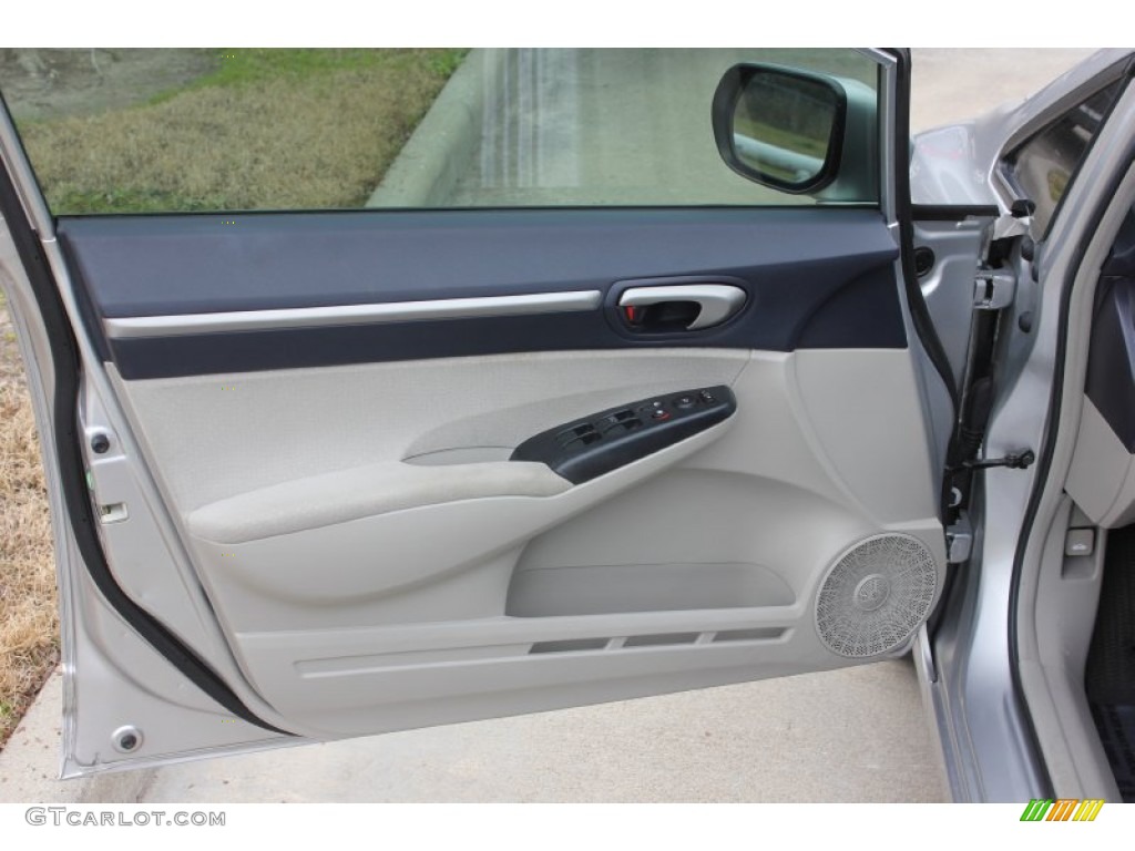2007 Civic Hybrid Sedan - Alabaster Silver Metallic / Blue photo #10
