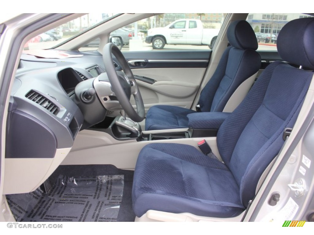 2007 Civic Hybrid Sedan - Alabaster Silver Metallic / Blue photo #11