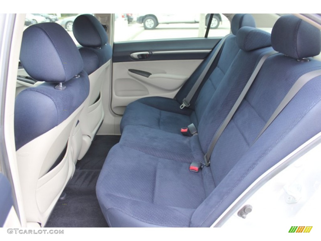 2007 Civic Hybrid Sedan - Alabaster Silver Metallic / Blue photo #13
