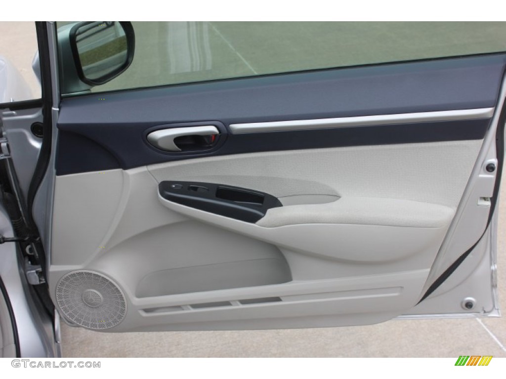 2007 Civic Hybrid Sedan - Alabaster Silver Metallic / Blue photo #17