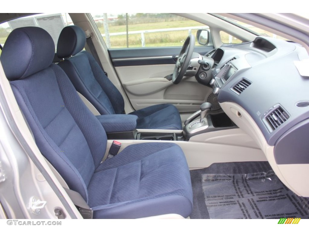 2007 Civic Hybrid Sedan - Alabaster Silver Metallic / Blue photo #18